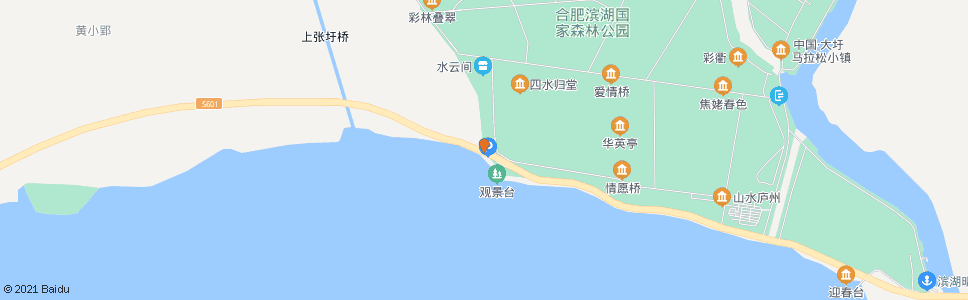 合肥滨湖湿地公园西门_公交站地图_合肥公交_妙搜公交查询2024