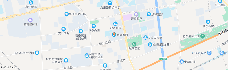 合肥新城家园_公交站地图_合肥公交_妙搜公交查询2024