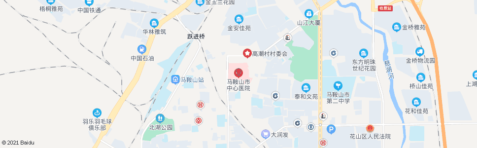 马鞍山市中心医院_公交站地图_马鞍山公交_妙搜公交查询2024