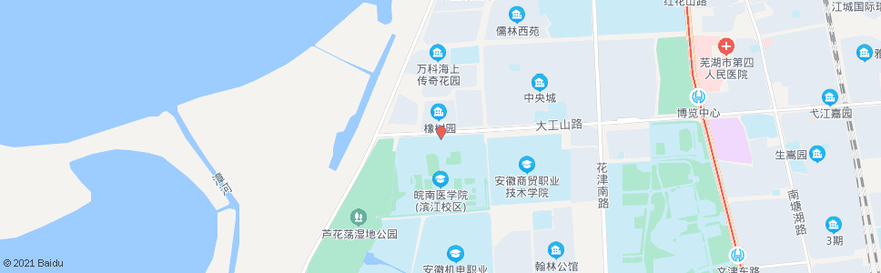 芜湖地大橡树园(皖南医学院南校区北门)_公交站地图_芜湖公交_妙搜公交查询2024