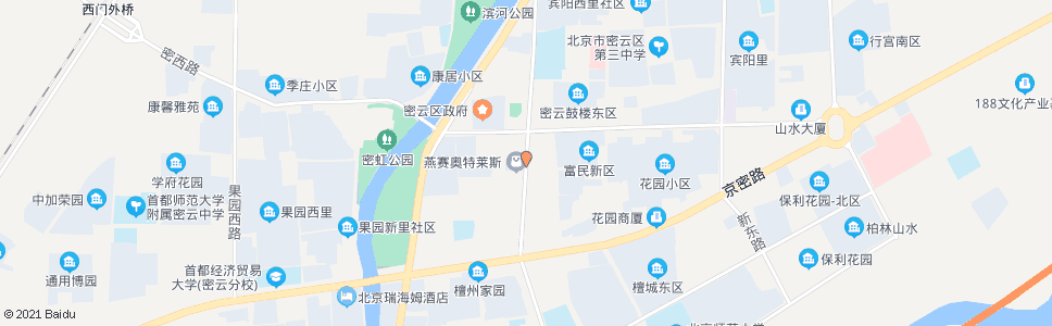 北京密云鼓楼北_公交站地图_北京公交_妙搜公交查询2025