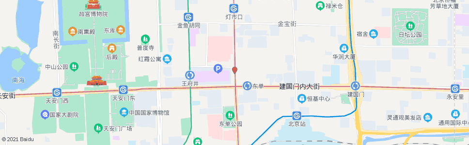 北京东单路口北_公交站地图_北京公交_妙搜公交查询2024