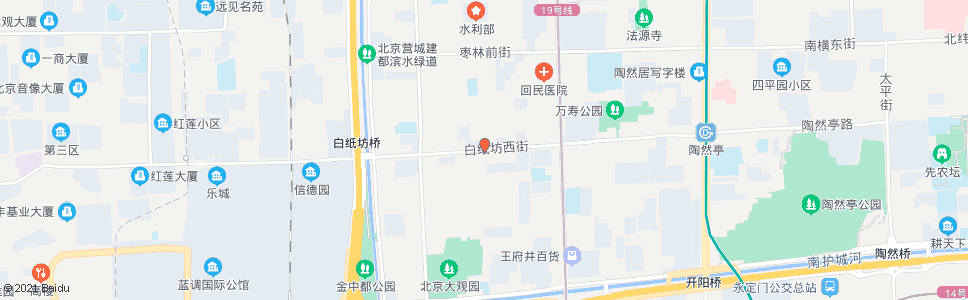 北京白纸坊路口西_公交站地图_北京公交_妙搜公交查询2025