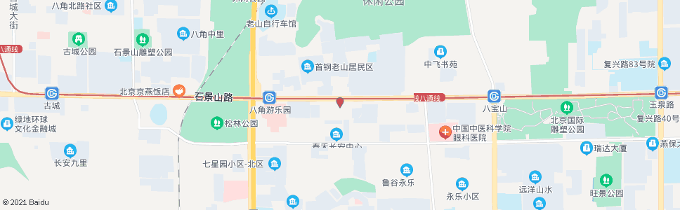 北京石景山(万商花园酒店)_公交站地图_北京公交_妙搜公交查询2024