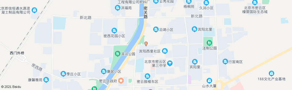 北京密云沿湖小区(城后街)_公交站地图_北京公交_妙搜公交查询2024