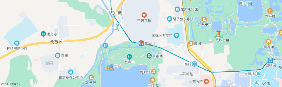 北京地铁北宫门站_公交站地图_北京公交_妙搜公交查询2024