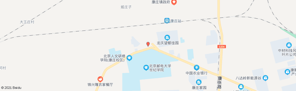 北京康庄粮库路口_公交站地图_北京公交_妙搜公交查询2024