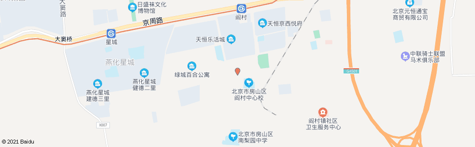 北京阎村中心小学(北行)_公交站地图_北京公交_妙搜公交查询2025