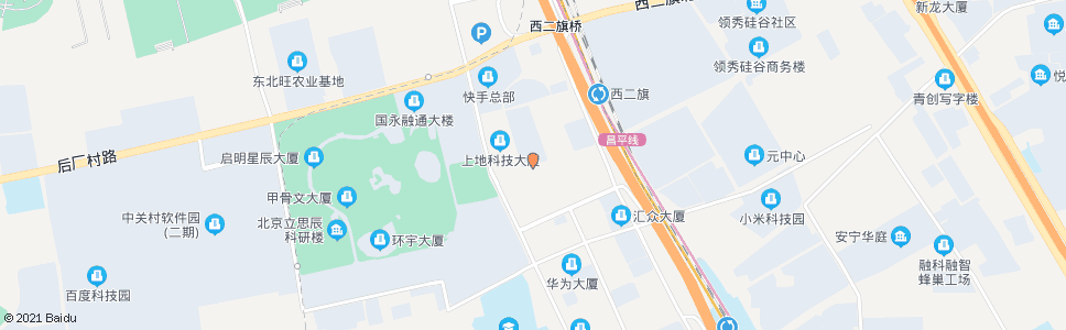 北京上地九街西口_公交站地图_北京公交_妙搜公交查询2025