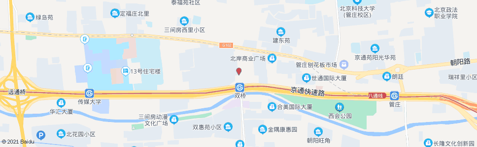 北京地铁双桥站_公交站地图_北京公交_妙搜公交查询2025