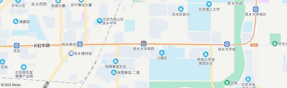 北京地铁良乡大学城西站_公交站地图_北京公交_妙搜公交查询2024