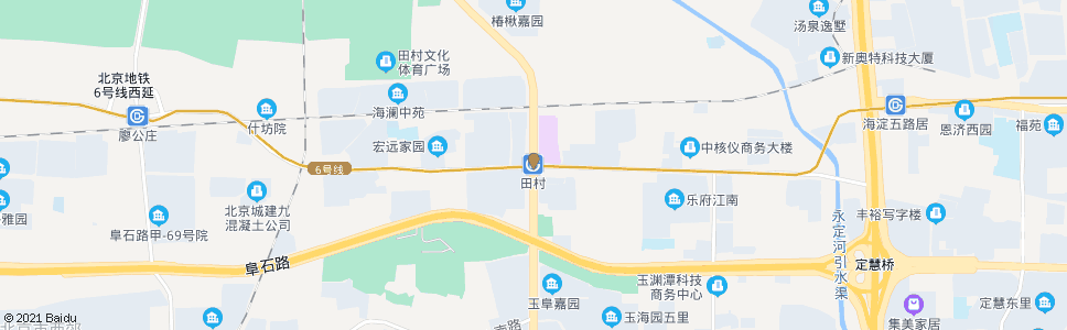 北京田村_公交站地图_北京公交_妙搜公交查询2025