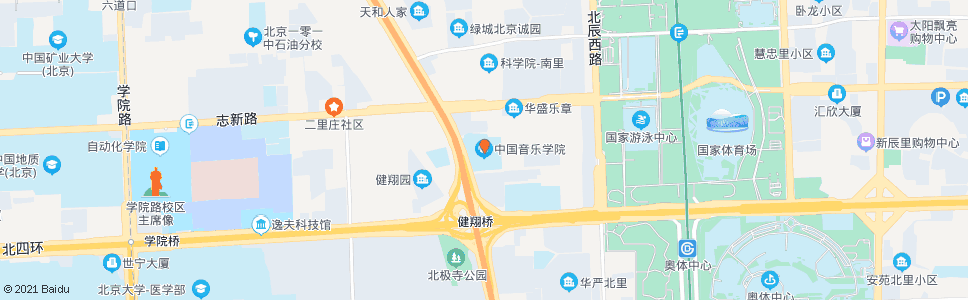 北京音乐学院_公交站地图_北京公交_妙搜公交查询2025