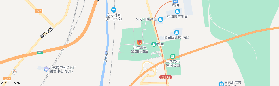 北京莱恩堡酒庄(稻田一村)_公交站地图_北京公交_妙搜公交查询2024