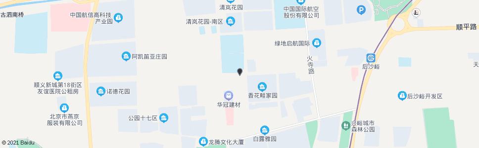 北京后沙峪小学南_公交站地图_北京公交_妙搜公交查询2024