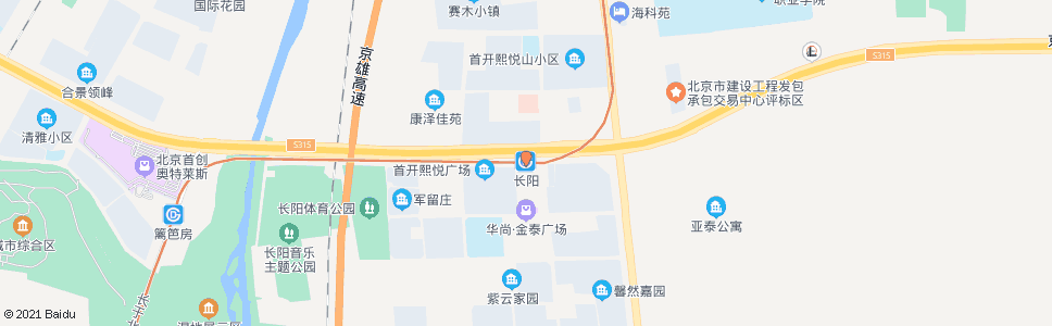 北京长阳环岛南_公交站地图_北京公交_妙搜公交查询2025