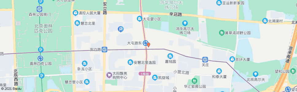 北京大屯_公交站地图_北京公交_妙搜公交查询2025