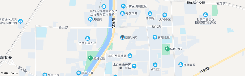 北京密云沿湖小区_公交站地图_北京公交_妙搜公交查询2024