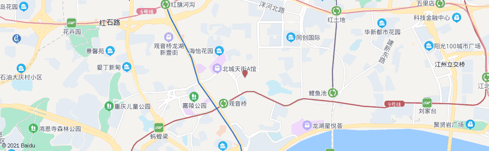 重庆江北中医院(观音桥环道)_公交站地图_重庆公交_妙搜公交查询2024