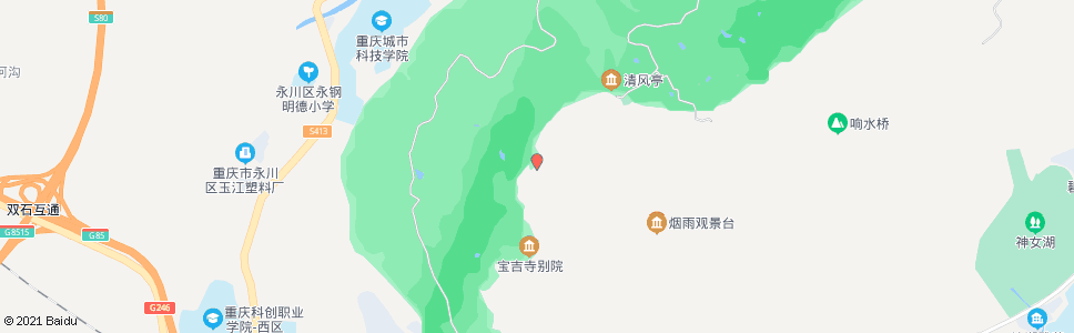 重庆华华休闲山庄_公交站地图_重庆公交_妙搜公交查询2024