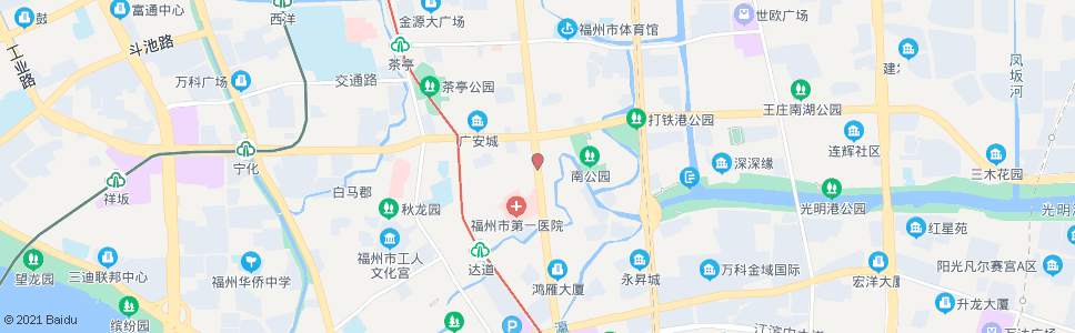 福州打铁垱(好又多联信店)_公交站地图_福州公交_妙搜公交查询2025