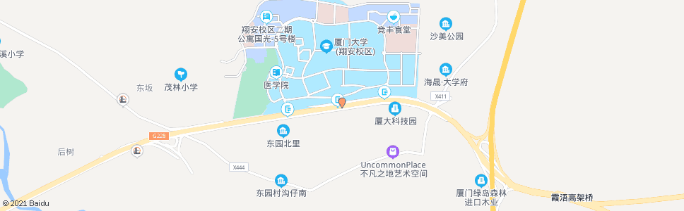 厦门厦大翔安校区南门_公交站地图_厦门公交_妙搜公交查询2024