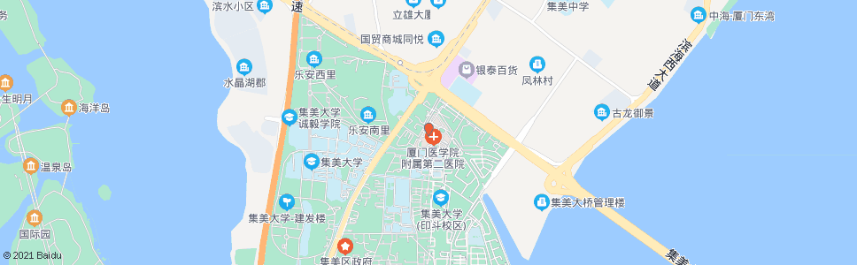 厦门市第二医院总站_公交站地图_厦门公交_妙搜公交查询2025