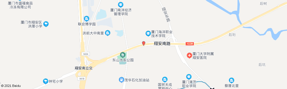 厦门海洋学院翔安校区南门_公交站地图_厦门公交_妙搜公交查询2024