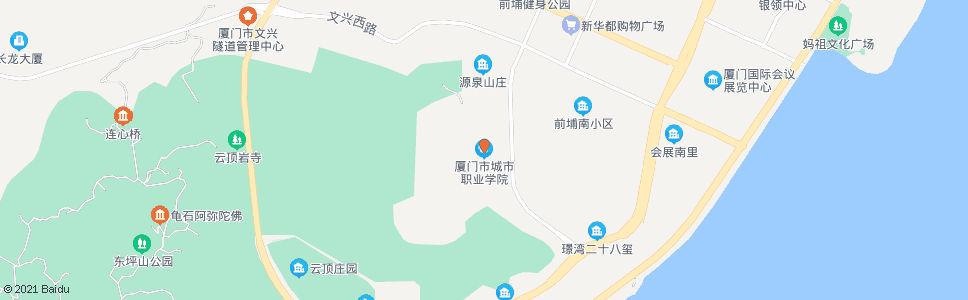 厦门城市职业学院南_公交站地图_厦门公交_妙搜公交查询2025