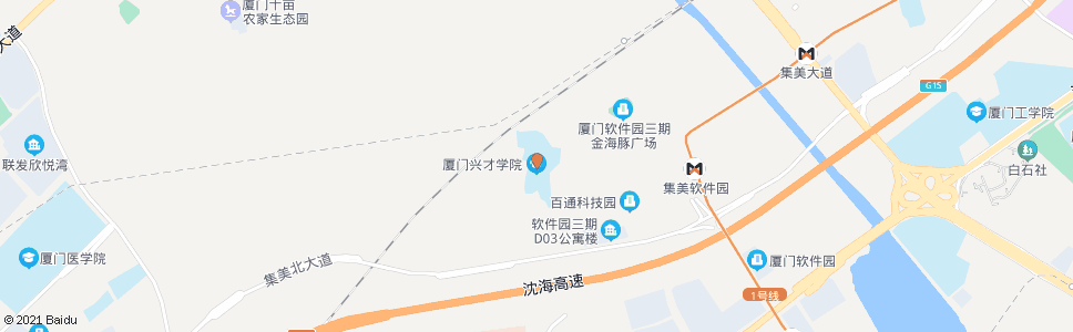 厦门兴才学院_公交站地图_厦门公交_妙搜公交查询2025