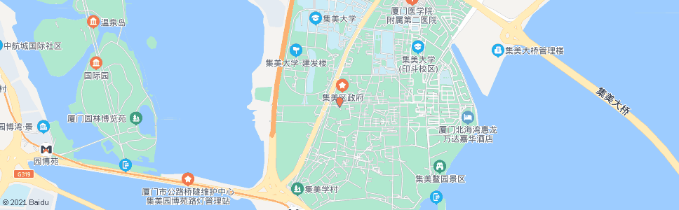 厦门集美区政府(集源路)_公交站地图_厦门公交_妙搜公交查询2024