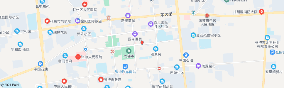 张掖甘州市场南门_公交站地图_张掖公交_妙搜公交查询2024