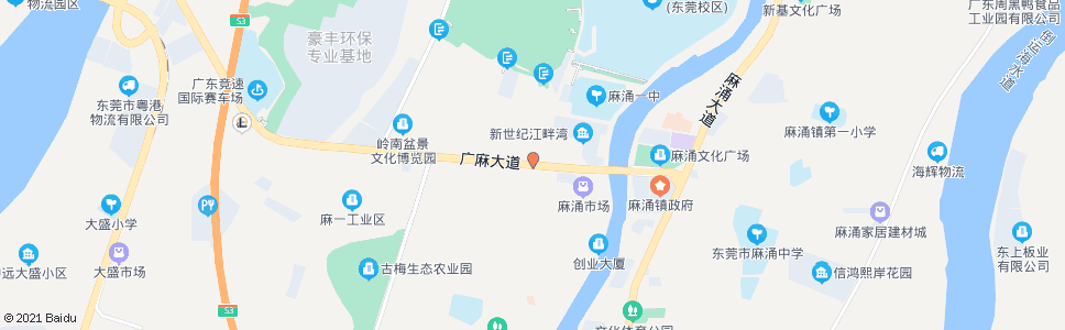 东莞麻涌市场(古梅美食街)_公交站地图_东莞公交_妙搜公交查询2024