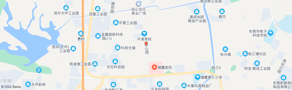 东莞田心居委会_公交站地图_东莞公交_妙搜公交查询2024