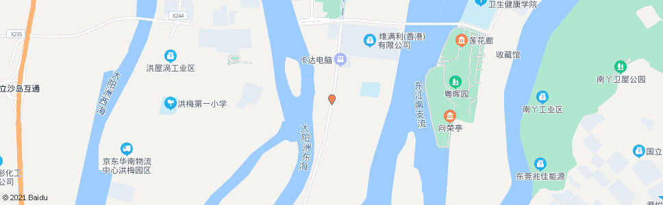 东莞洪梅第二小学路口_公交站地图_东莞公交_妙搜公交查询2024