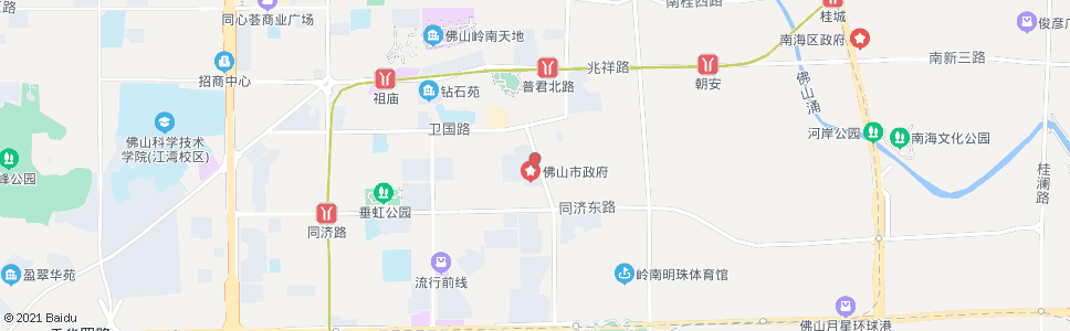 佛山荷塘市场_公交站地图_佛山公交_妙搜公交查询2025