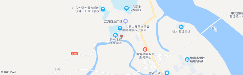 佛山富湾中学_公交站地图_佛山公交_妙搜公交查询2024