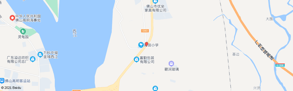 佛山新田小学_公交站地图_佛山公交_妙搜公交查询2024