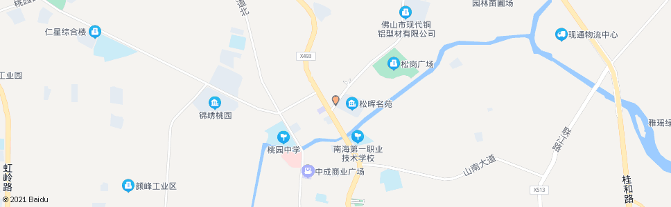 佛山松岗警务区(南北站)_公交站地图_佛山公交_妙搜公交查询2025