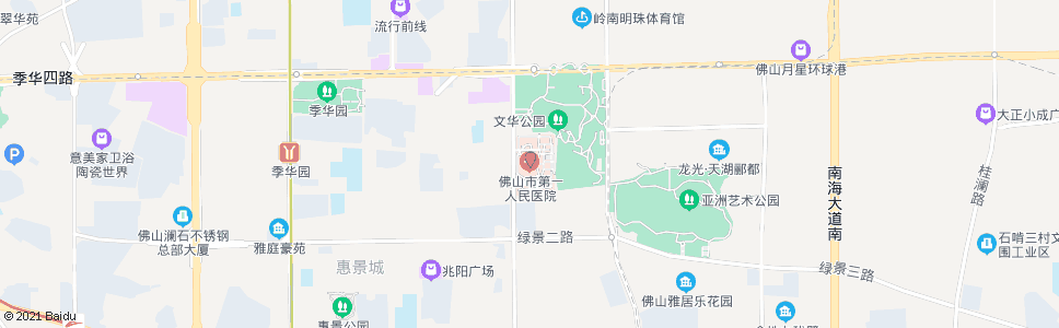 佛山市一医院_公交站地图_佛山公交_妙搜公交查询2024