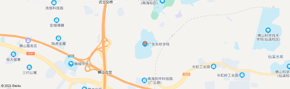 佛山东软学院_公交站地图_佛山公交_妙搜公交查询2024