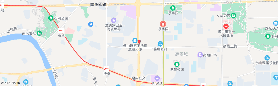 佛山绿景路口_公交站地图_佛山公交_妙搜公交查询2025