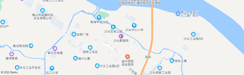 佛山沙头影剧院_公交站地图_佛山公交_妙搜公交查询2025