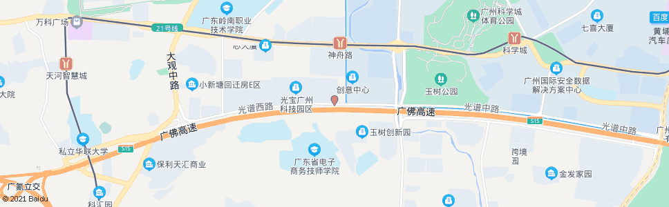 广州光谱西路(神舟路路口)_公交站地图_广州公交_妙搜公交查询2025