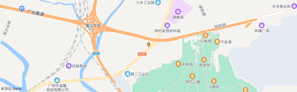 广州屏二村_公交站地图_广州公交_妙搜公交查询2025