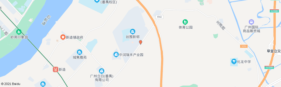 广州谷围新村_公交站地图_广州公交_妙搜公交查询2025