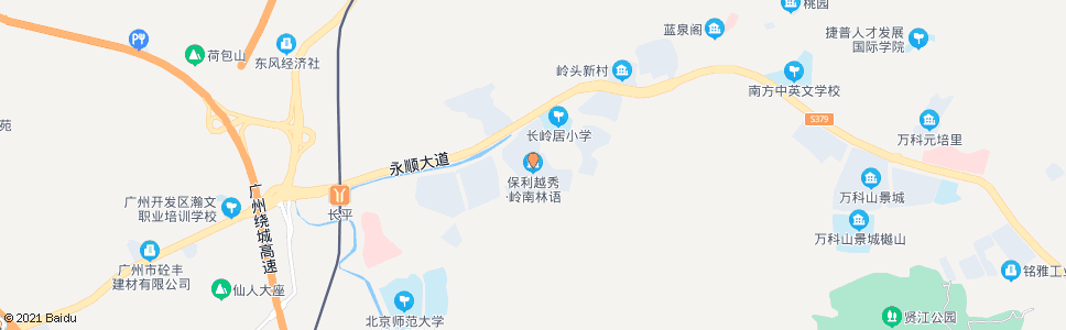 广州永顺大道(岭南林语花园)_公交站地图_广州公交_妙搜公交查询2024