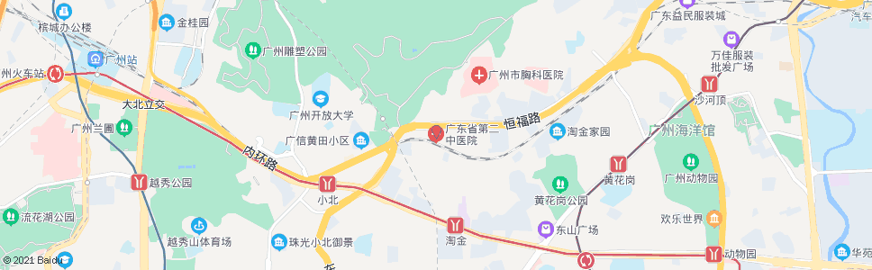 广州省第二中医院_公交站地图_广州公交_妙搜公交查询2025