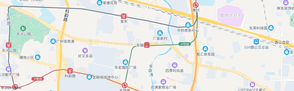 广州BRT车陂_公交站地图_广州公交_妙搜公交查询2025