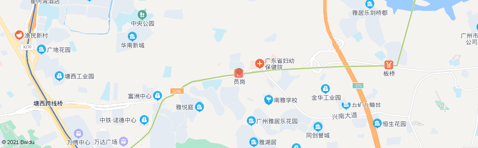 广州地铁员岗站_公交站地图_广州公交_妙搜公交查询2025